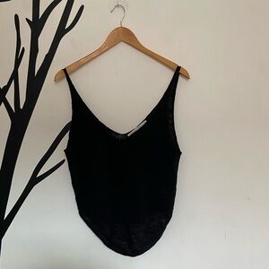 Free People Beach black knit scoop neck tank
